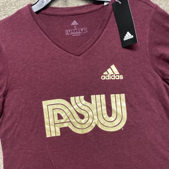 Arizona State Sun Devils Shirt Womens Small Red Maroon Short Sleeve Retro Logo - Picture 4 of 15